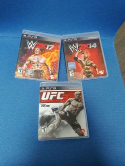PS3 Games Bundle – WWE 2K17, 2K14, UFC 3