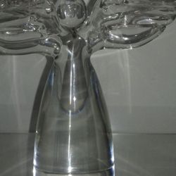 Steuben Glass Angel With Wings Halo collectible RARE Heavy 