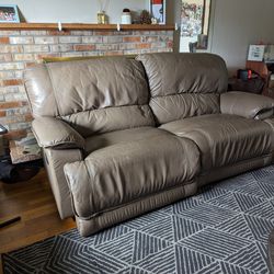 Electric Reclining Leather Sofa