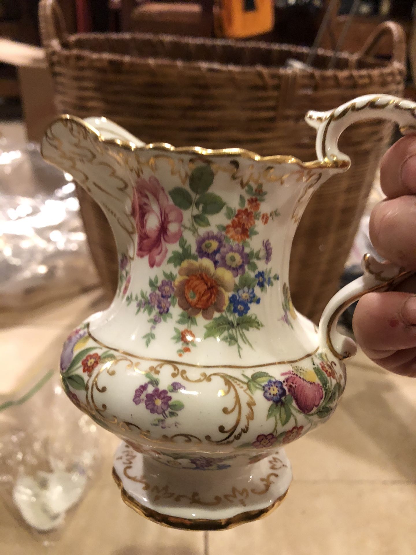 Beautiful Hammersley Bone China Milk Jug Creamer Howard Sprays Pattern