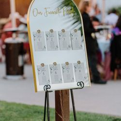 Gold Arch Wedding Mirror 