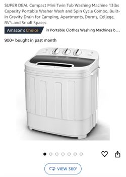 SUPER DEAL Mini Twin Tub Washing Machine