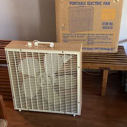 Vintage Mid Century Box Floor Fan 