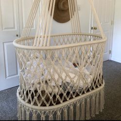 Handwoven Baby Bassinet Swing