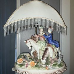 Capodimonte Vintage Antique Original Large Lamp 