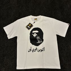 White OVO X Bape Tee 