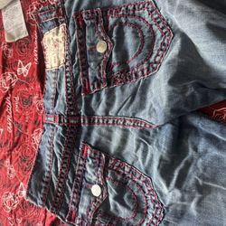 True Religion Jeans Red Color Way