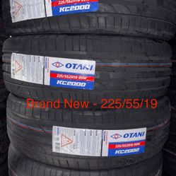 (4) - 225/55/19 Otani KC2000 Tires