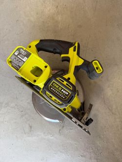 Used Like New - Retail $119 - PSBCS01 - RYOBI ONE+ HP 18V Brushless Cordless Compact 6-1/2 in. Circular Saw (Tool Only) - SOLD AS IS  Retail Price: $1