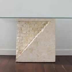 Vintage Mactan Stone Square Table