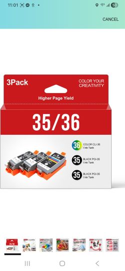 PGI-35 CLI-36 TR150 TR160 Ink Cartridge for Canon 35 36 Ink Cartridge Work for Canon TR150 Ink Cartridges for PIXMA IP110 TR160 IP100 TR152 IP 110 IP1