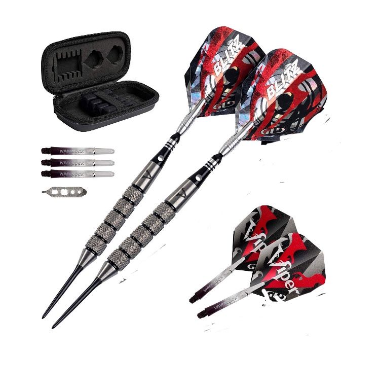 Blitz 26 Gram 95 Percent Tungsten Steel Tip Darts with Storage Travel Case