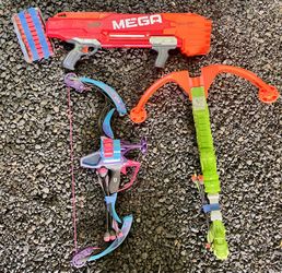 Lot of 3 Lightly Used Nerf Guns - Ready For Action