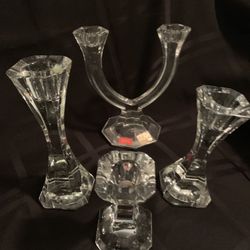 Mikasa Lead Crystal Candle Holders