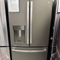 GE Slate French Door Refrigerator With Water And Ice