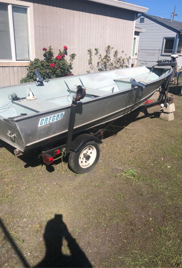1986 14 feet Gregor aluminum boat for Sale in HILLTOP MALL ...