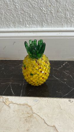 Glass Pineapple Decor