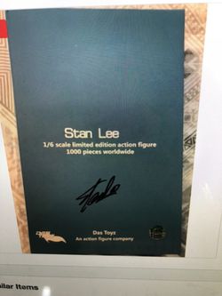 Authentic Das Toyz Marvel Stan Lee Limited 1/6 Scsle Figure/Doll Signed