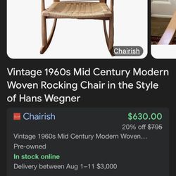 Expensive Rocking Chair Needs Love