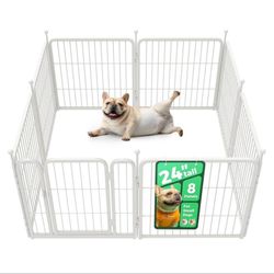 Dog Kennel Fence Gate White Color