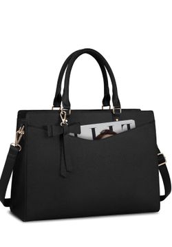 Black Shoulder laptop tote bag