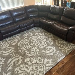 Burgundy Power Reclining Sectional