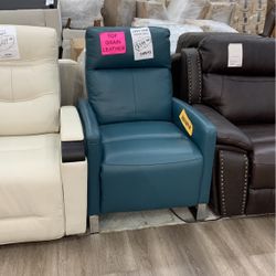 Blue Leather Chair