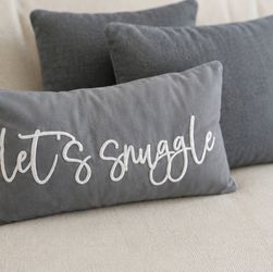 Set of 4 Gray Decorative Throw Pillows – Let’s Snuggle