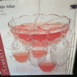 26 piece glass punch sent