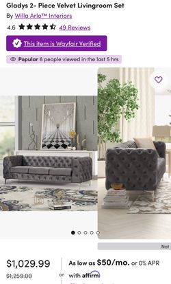 Wayfair couch & love seat