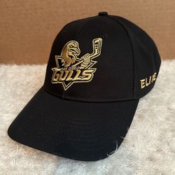 San Diego Gulls Elite Hockey Hat Cap Black Gold Embroidered Logo Adjustable Sixth Man