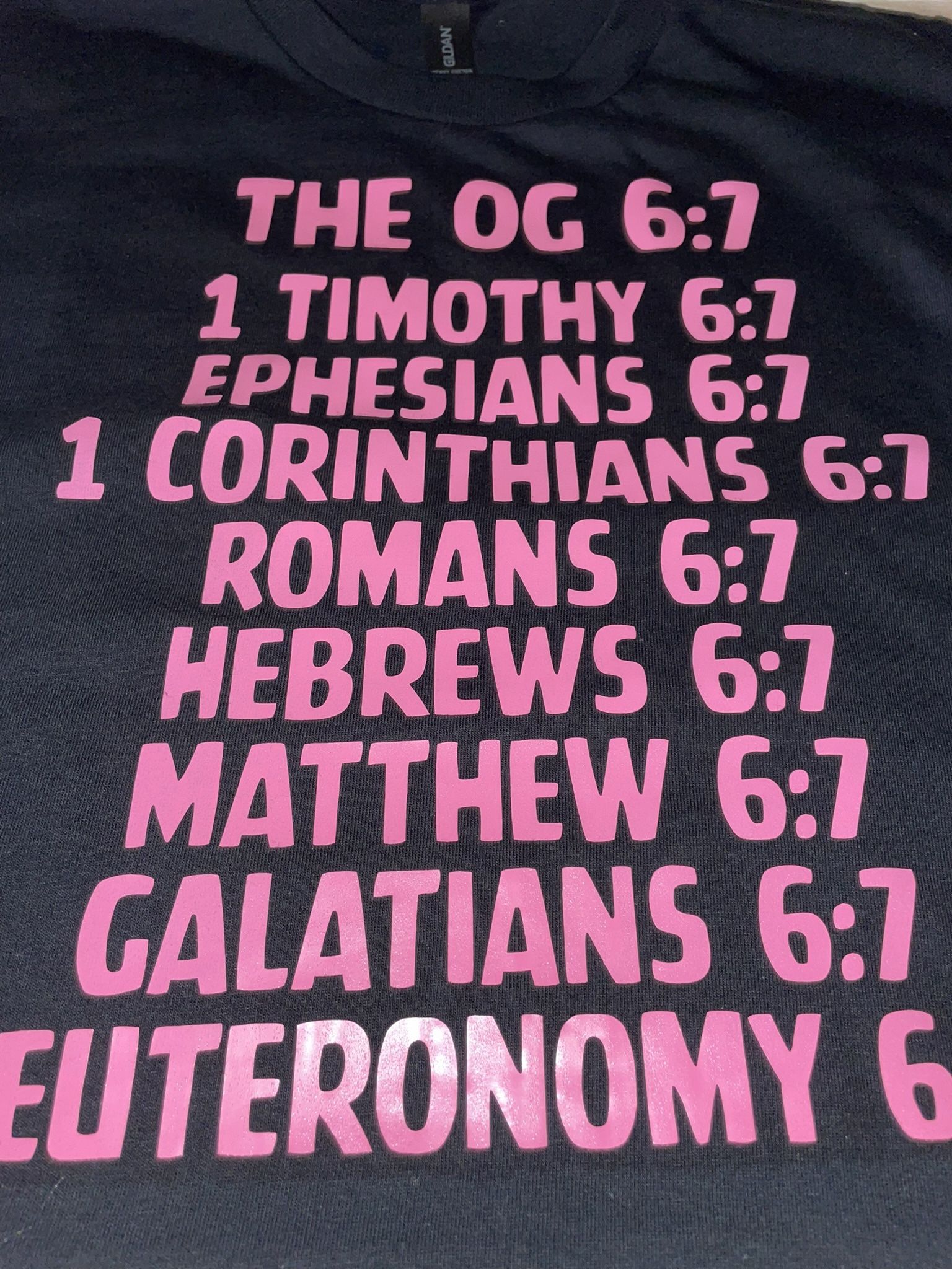 Oh 6:7 Bible Verses T-shirt