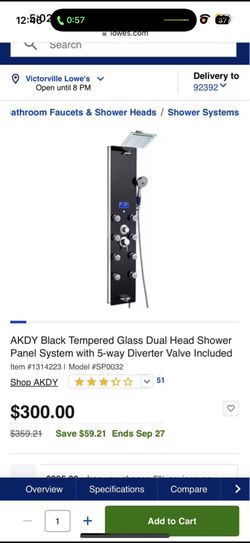 Shower Panel