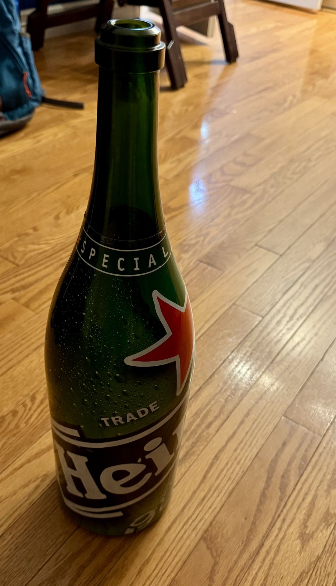 Large Open Heineken Bottle 3 Qts