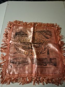 VINTAGE CLEVELAND OHIO PILLOW CASE