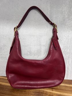 Coach 9591 MEDIUM Vintage Cherry Red Leather Zoe Shoulder/Hobo Bag