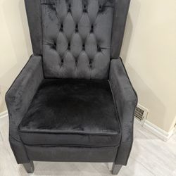 Black Velvet Recliner