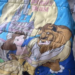 Vintage 90s Beauty And The Beast Sleeping Bag
