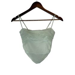 Aritzia Babaton Light Mint Green Ruched Top