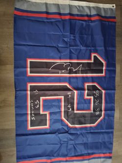 Signed #12 NFL Flag with Super Bowl Inscriptions