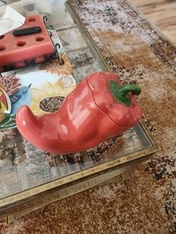 Desugner 1999 ClayArt Red Chili Pepper  Cookie Jar