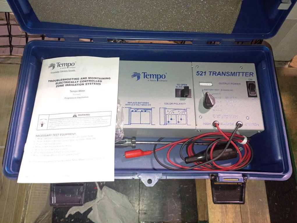 💧 Tempo 521 Transmitter – Zone Irrigation System Tester (New/Open Box)