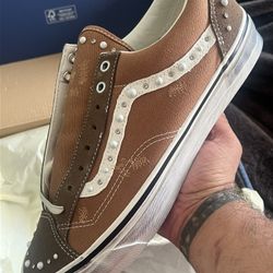 Pearlized Vans Vintage Cocoa Brown Size 9