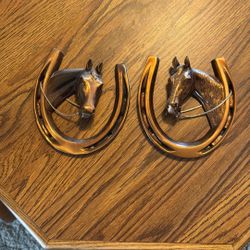 Two Bronze Horse Heads