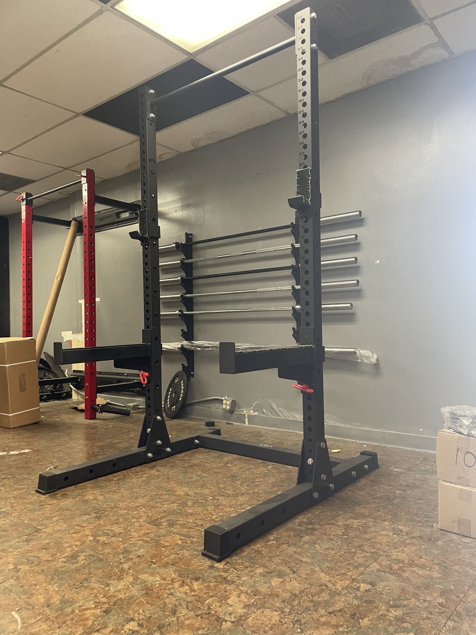 3 x 3 In 11 Gauge Steel Squat Stand / Squat Rack / Half Rack / Power ...