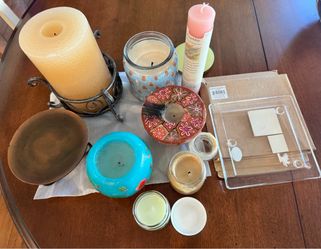 New and like new candles and holders