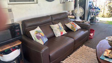 Leather couch adjustable