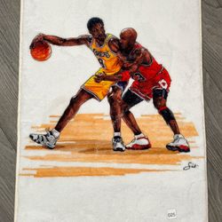 Kobe vs Jordan Premium Tufted Rug