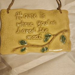 Vintage Pottery Wall Plaque 