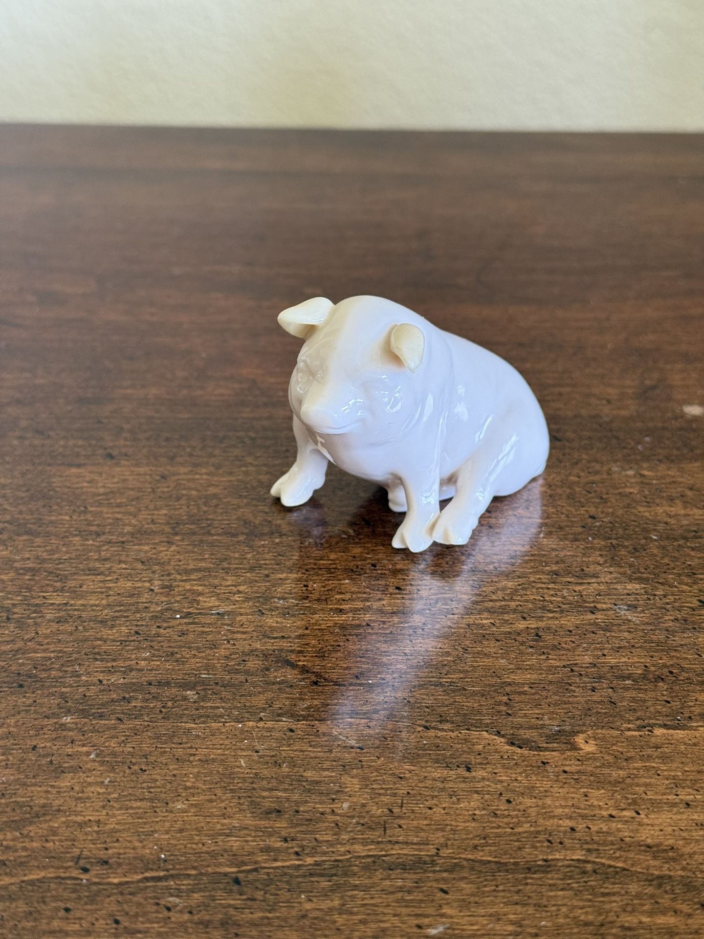 Vintage Belleek Pig Figurine